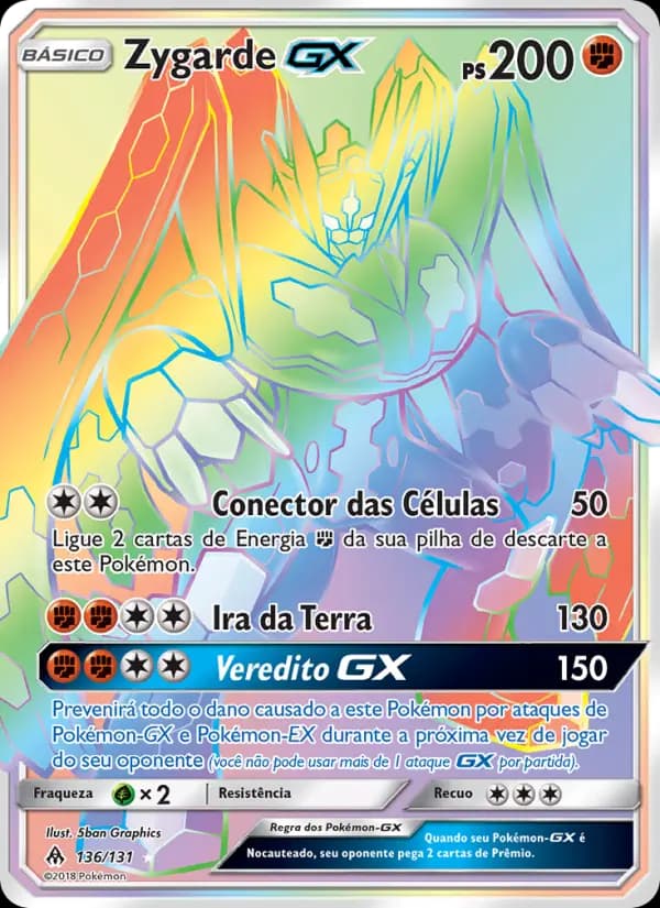 Zygarde GX, carta 136 de Luz Proibida