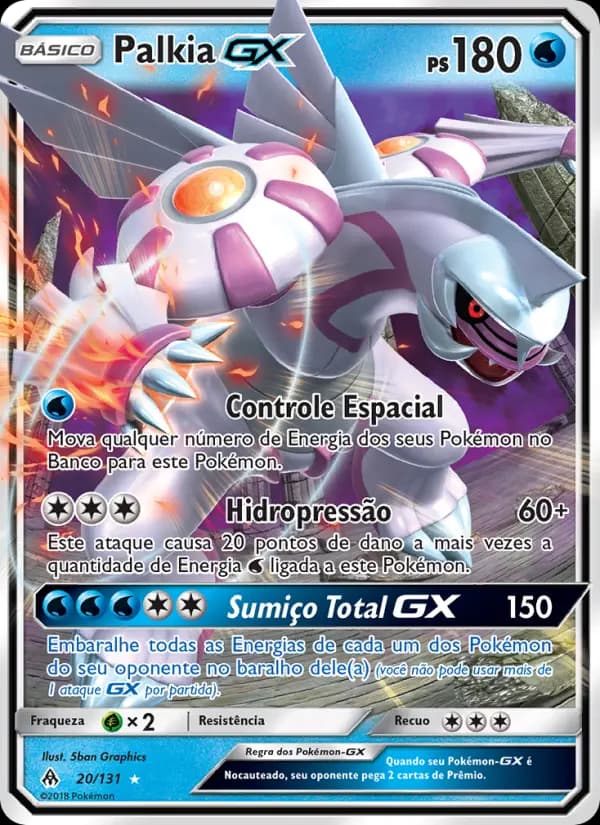 Palkia GX, carta 20 de Luz Proibida
