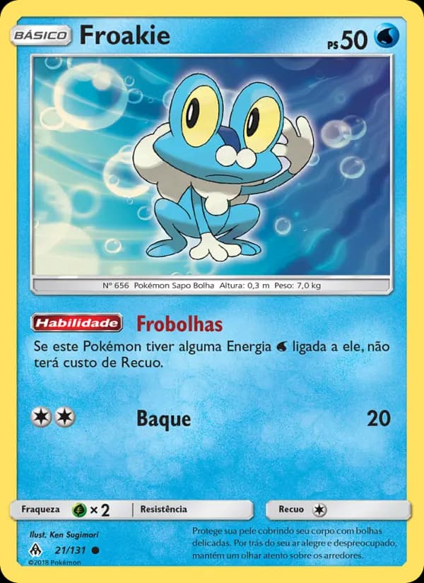 Froakie, carta 21 de Luz Proibida