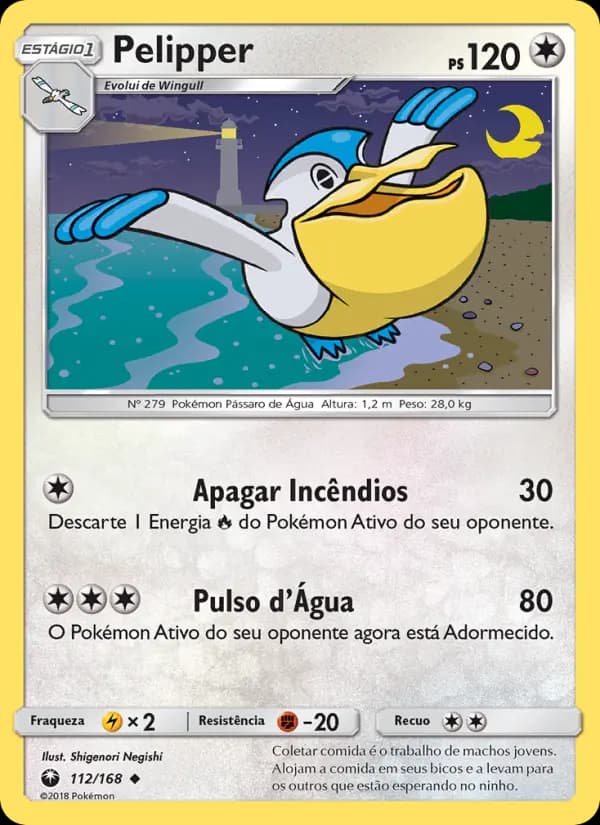 Pelipper, carta 112 de Tempestade Celestial