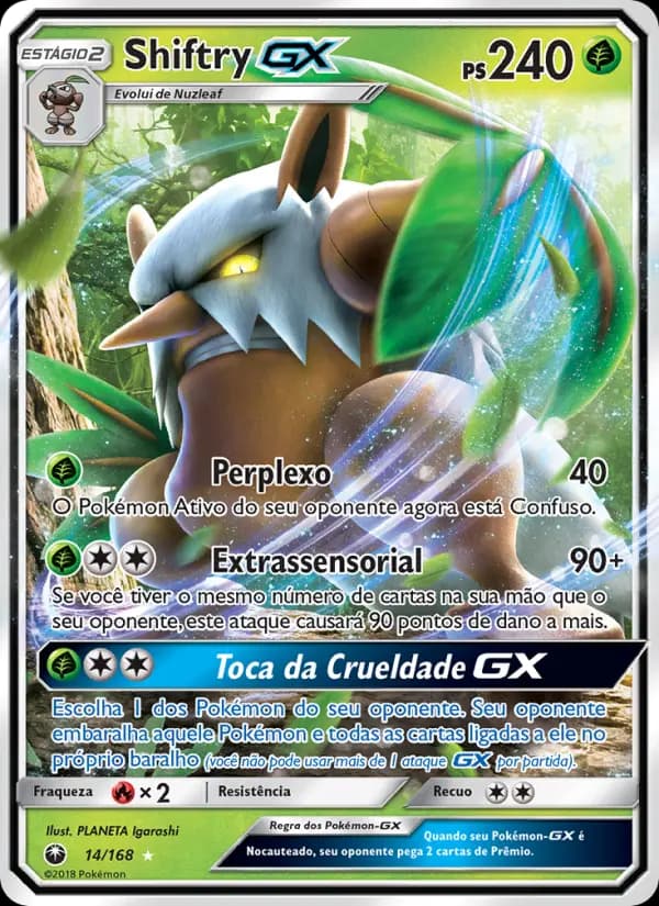 Shiftry GX, carta 14 de Tempestade Celestial