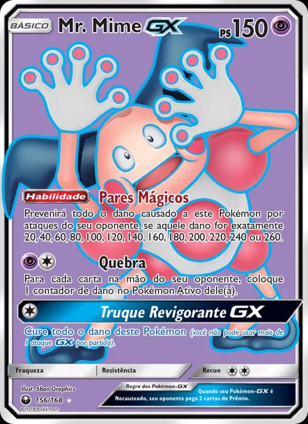 Mr. Mime GX, carta 156 de Tempestade Celestial