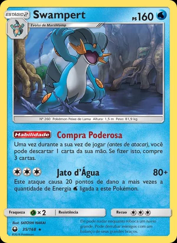 Swampert, carta 35 de Tempestade Celestial
