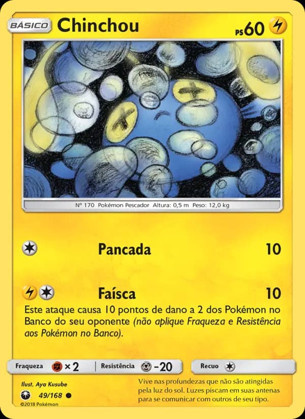 Chinchou, carta 49 de Tempestade Celestial