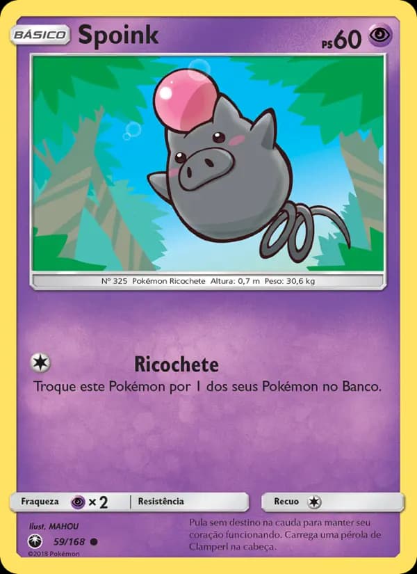 Spoink, carta 59 de Tempestade Celestial