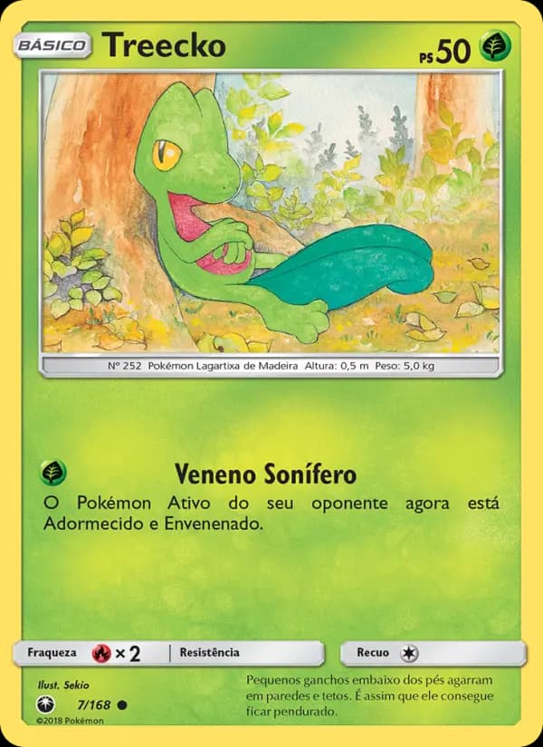 Treecko, carta 7 de Tempestade Celestial