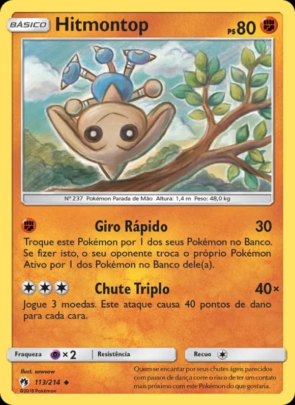 Hitmontop, carta 113 de Trovões Perdidos