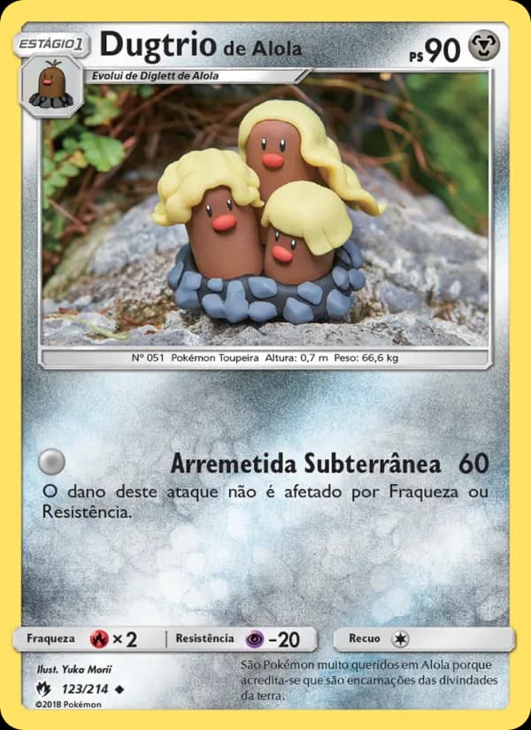 Dugtrio de Alola, carta 123 de Trovões Perdidos