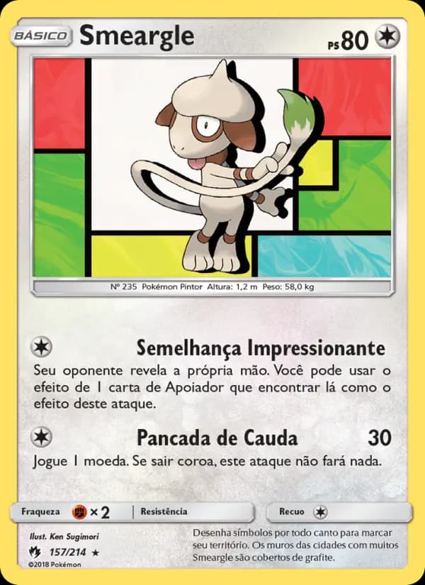 Smeargle, carta 157 de Trovões Perdidos