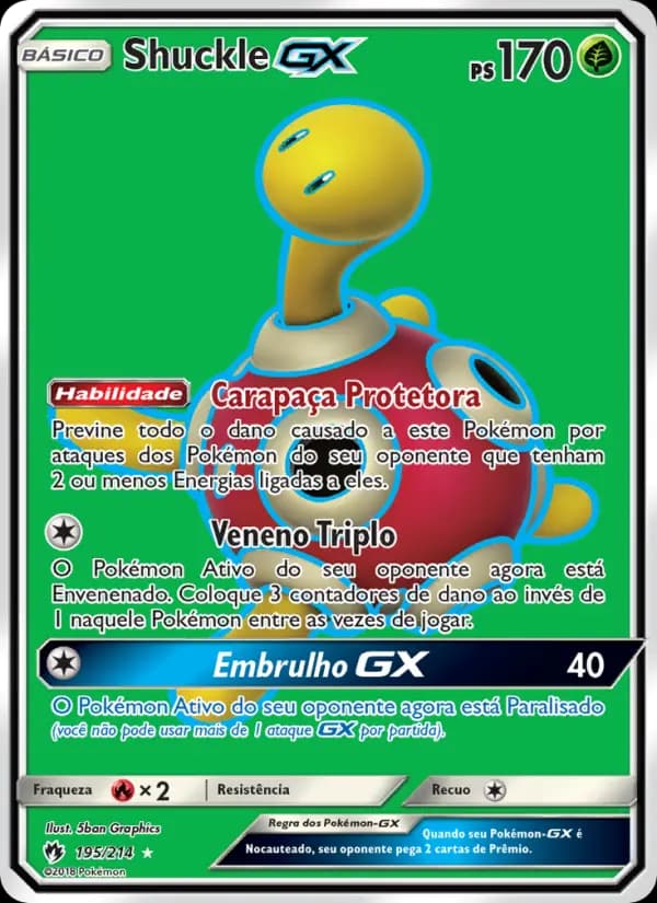 Shuckle GX, carta 195 de Trovões Perdidos