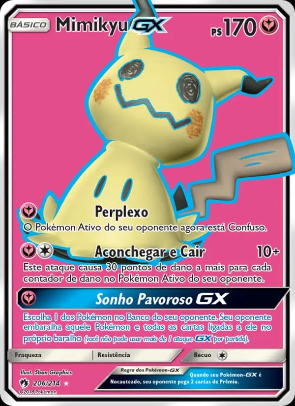 Mimikyu GX, carta 206 de Trovões Perdidos