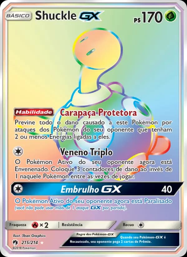 Shuckle GX, carta 215 de Trovões Perdidos