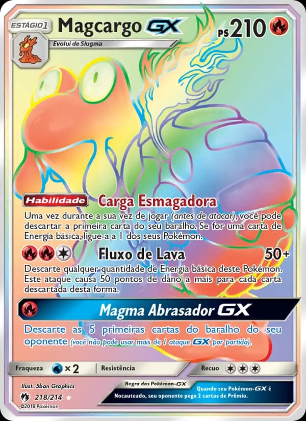 Magcargo GX, carta 218 de Trovões Perdidos