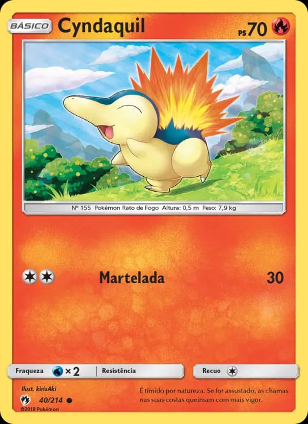 Cyndaquil, carta 40 de Trovões Perdidos
