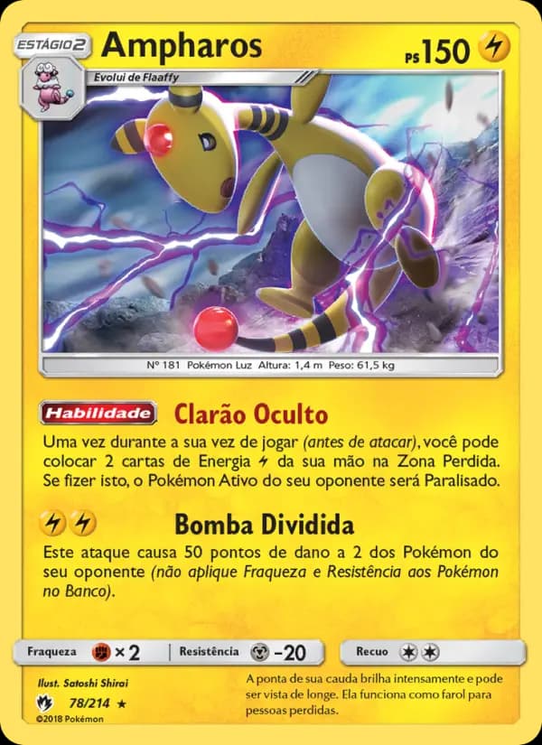 Ampharos, carta 78 de Trovões Perdidos