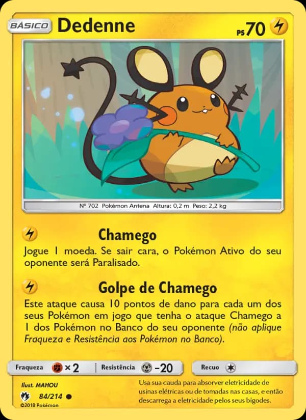 Dedenne, carta 84 de Trovões Perdidos
