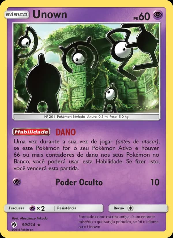 Unown, carta 90 de Trovões Perdidos