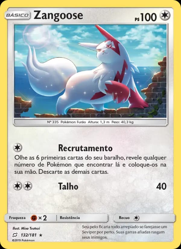 Zangoose, carta 132 de União de Aliados