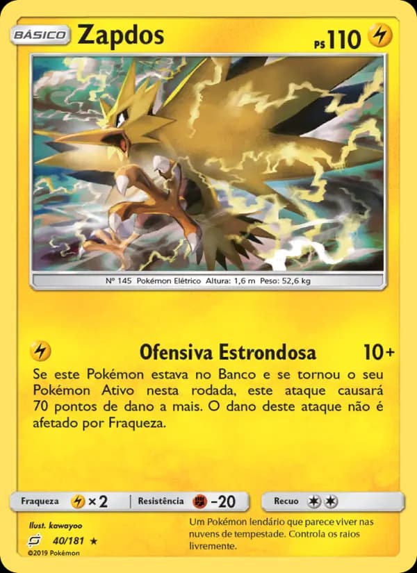 Zapdos, carta 40 de União de Aliados