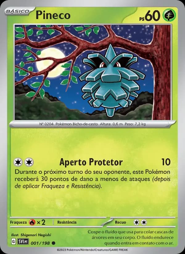 Pineco, carta 001 de Escarlate e Violeta