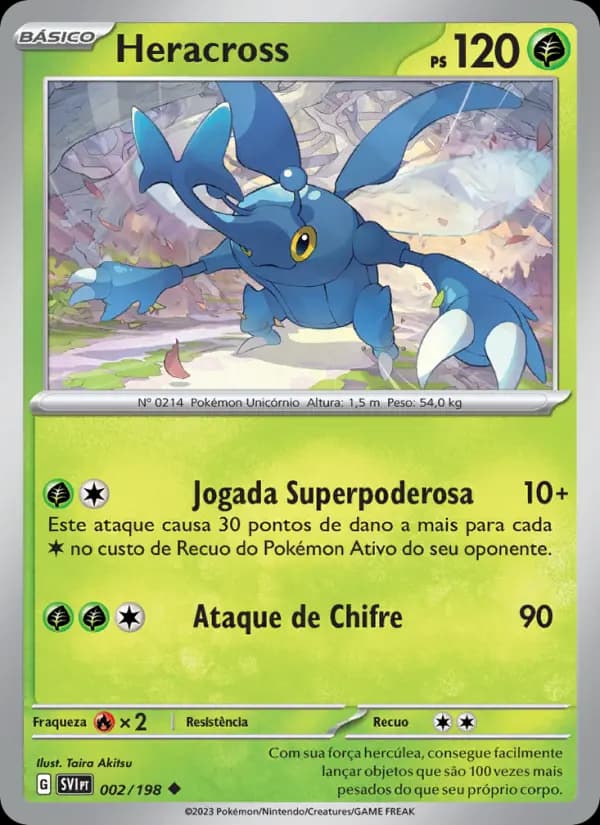 Heracross, carta 002 de Escarlate e Violeta