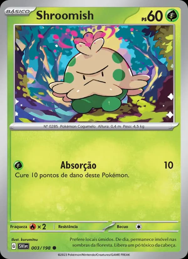 Shroomish, carta 003 de Escarlate e Violeta
