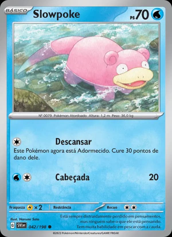 Slowpoke, carta 042 de Escarlate e Violeta