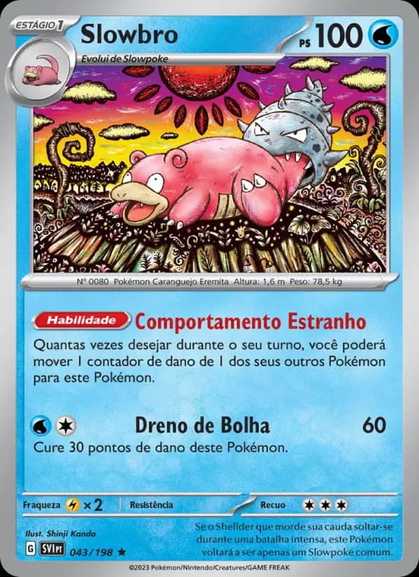 Slowbro, carta 043 de Escarlate e Violeta