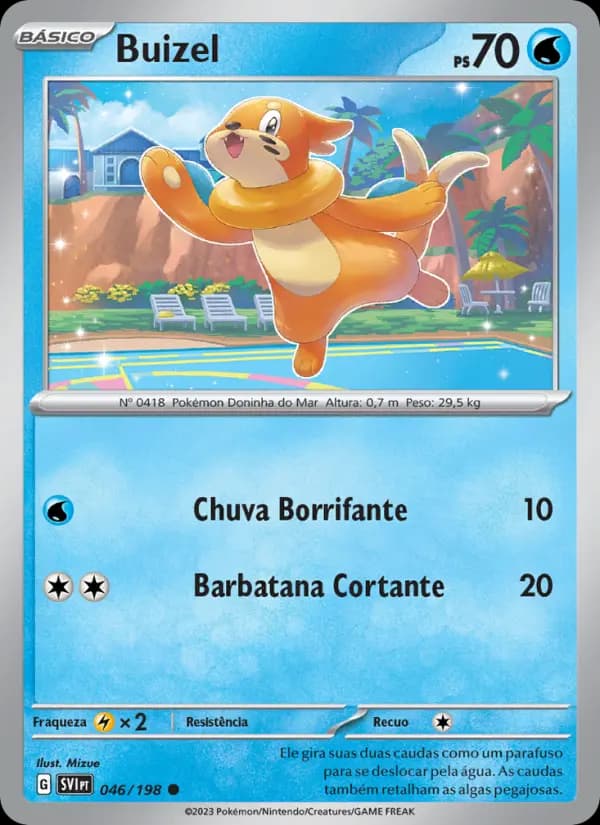 Buizel, carta 046 de Escarlate e Violeta