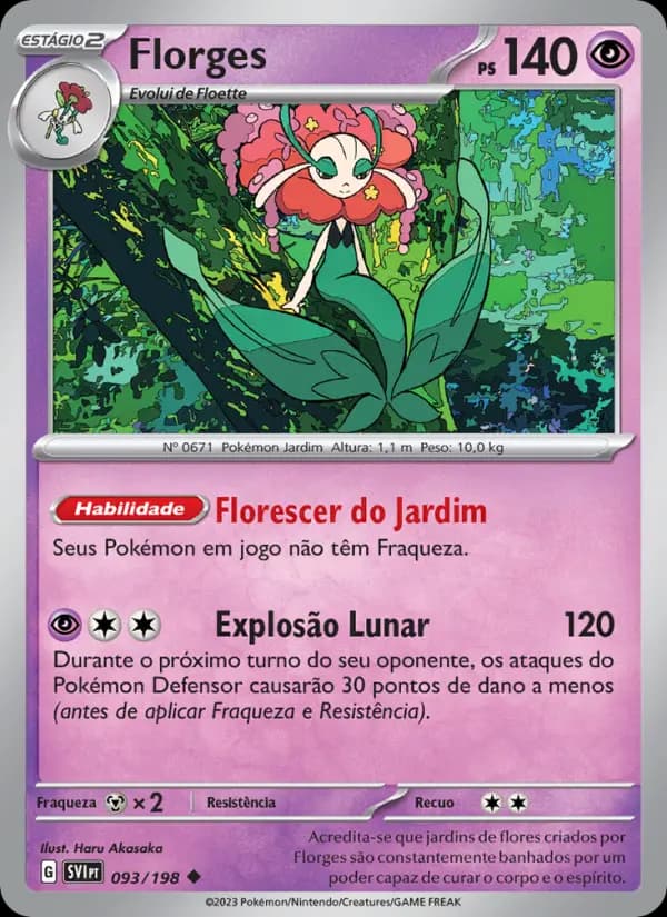 Florges, carta 093 de Escarlate e Violeta