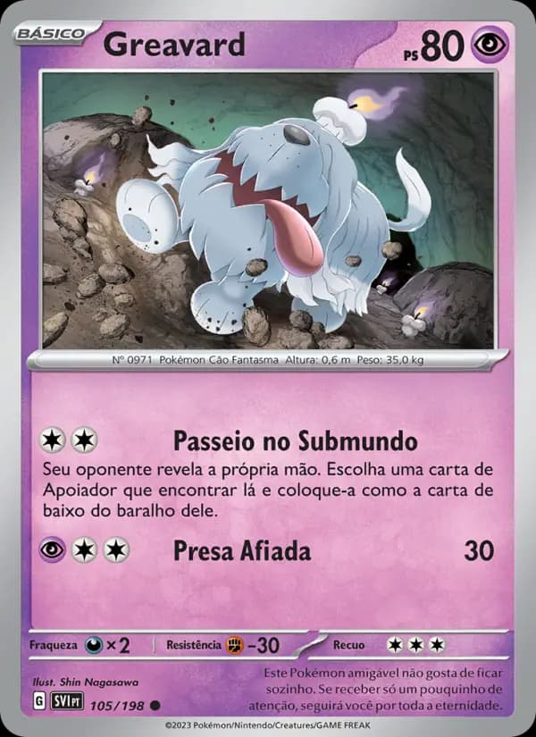 Greavard, carta 105 de Escarlate e Violeta