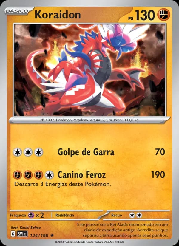 Koraidon, carta 124 de Escarlate e Violeta