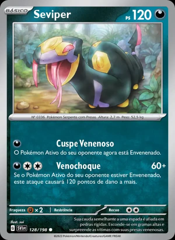 Seviper, carta 128 de Escarlate e Violeta