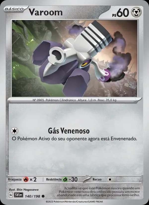 Varoom, carta 140 de Escarlate e Violeta