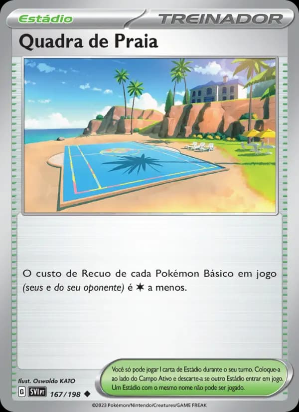 Quadra de Praia, carta 167 de Escarlate e Violeta