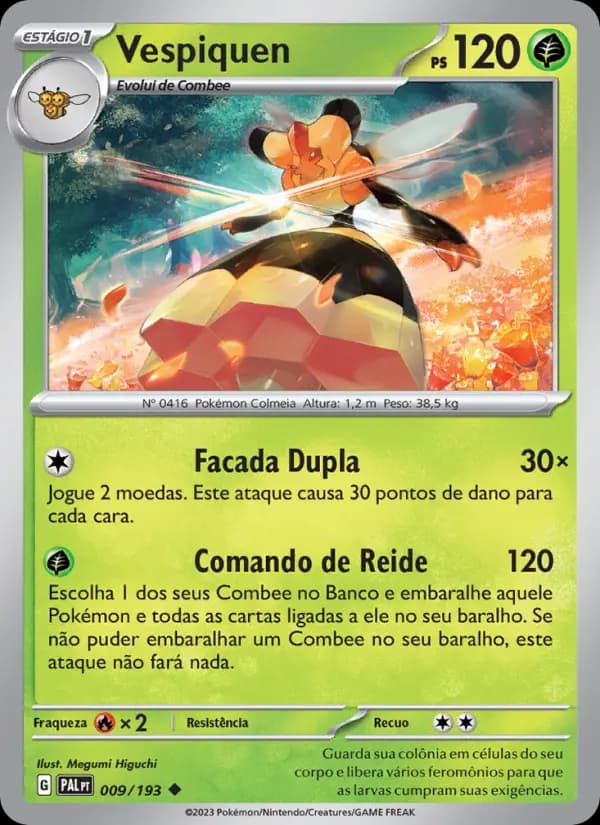 Vespiquen, carta 009 de Evoluções em Paldea