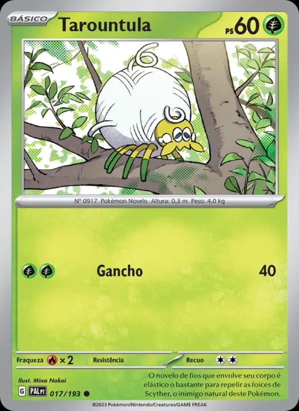 Tarountula, carta 017 de Evoluções em Paldea