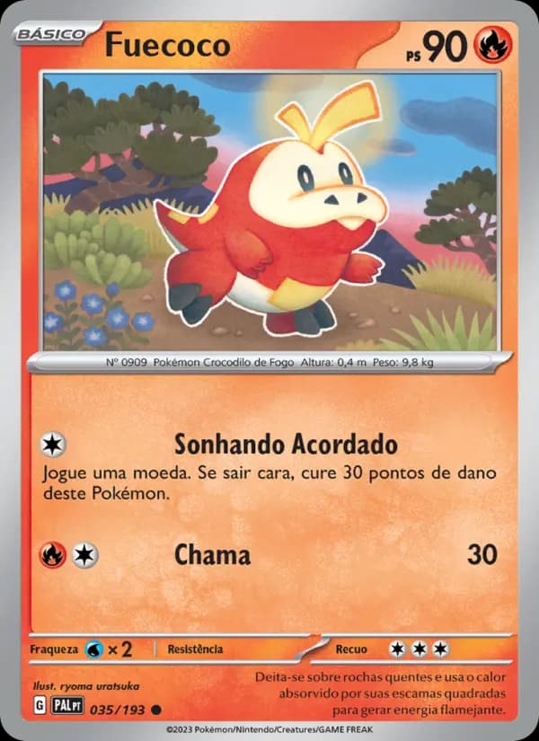 Fuecoco, carta 035 de Evoluções em Paldea