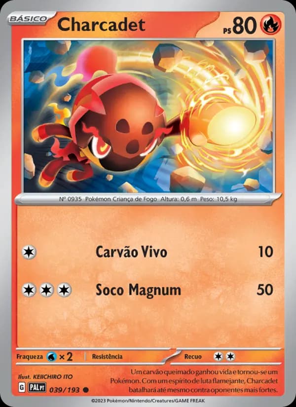 Charcadet, carta 039 de Evoluções em Paldea