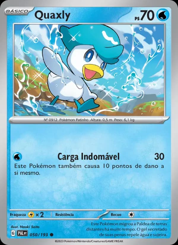 Quaxly, carta 050 de Evoluções em Paldea