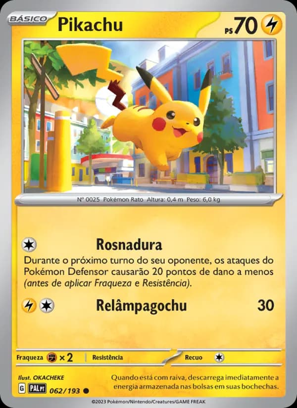 Pikachu, carta 062 de Evoluções em Paldea
