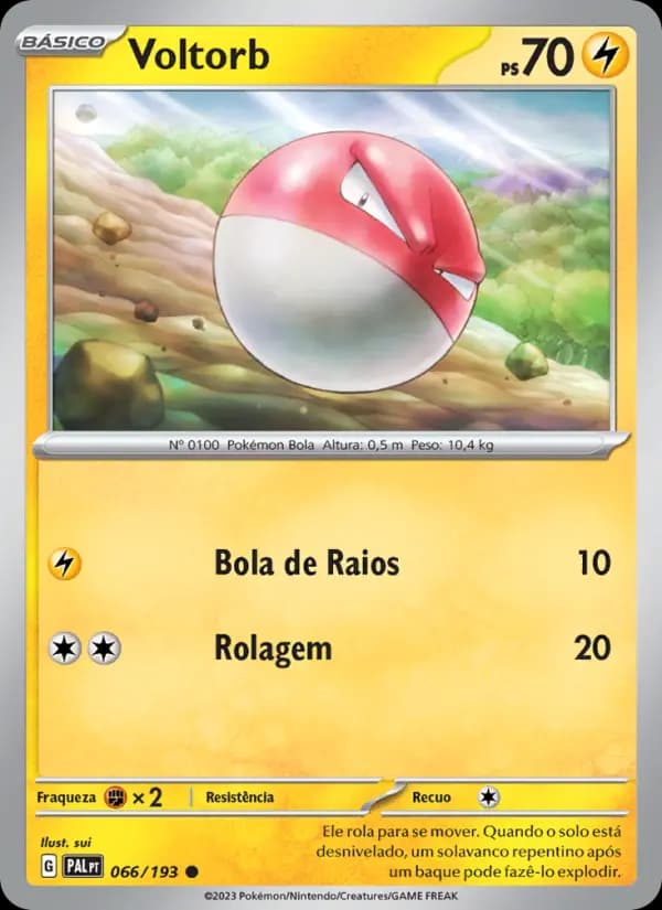 Voltorb, carta 066 de Evoluções em Paldea