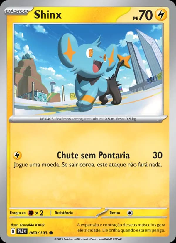 Shinx, carta 069 de Evoluções em Paldea