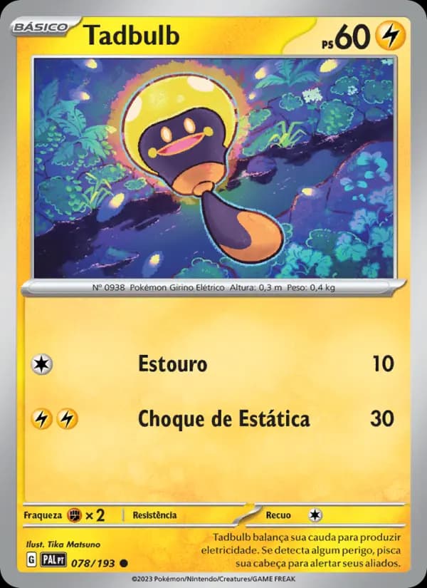 Tadbulb, carta 078 de Evoluções em Paldea