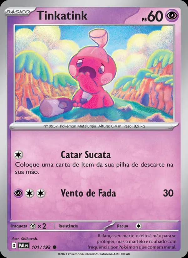 Tinkatink, carta 101 de Evoluções em Paldea