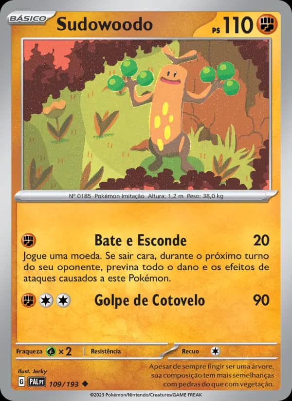 Sudowoodo, carta 109 de Evoluções em Paldea
