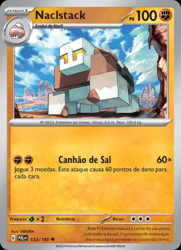 Naclstack, carta 122 de Evoluções em Paldea