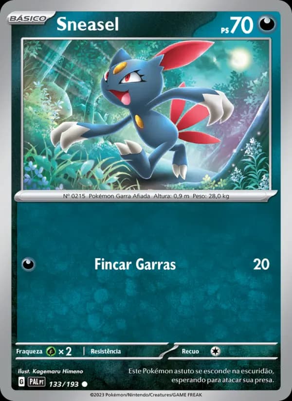 Sneasel, carta 133 de Evoluções em Paldea