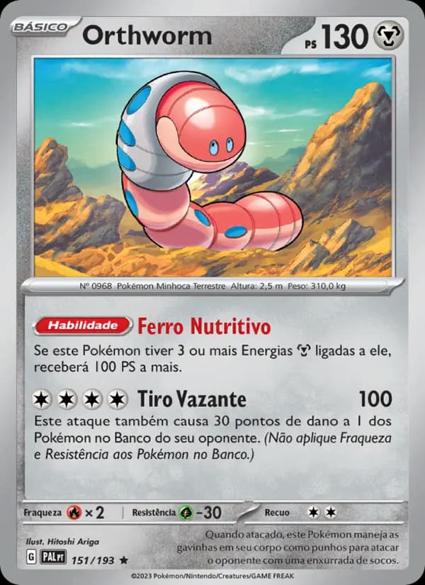 Orthworm, carta 151 de Evoluções em Paldea