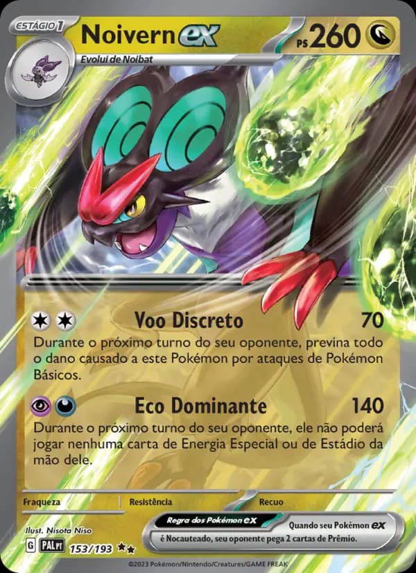 Noivern ex, carta 153 de Evoluções em Paldea